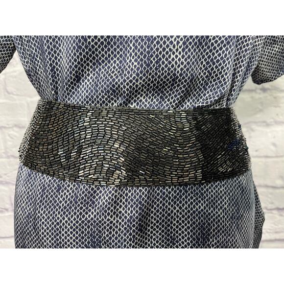 Vintage 80's Marchan Luxurious Beaded Belt with Leather Backing - Picture 2 of 5